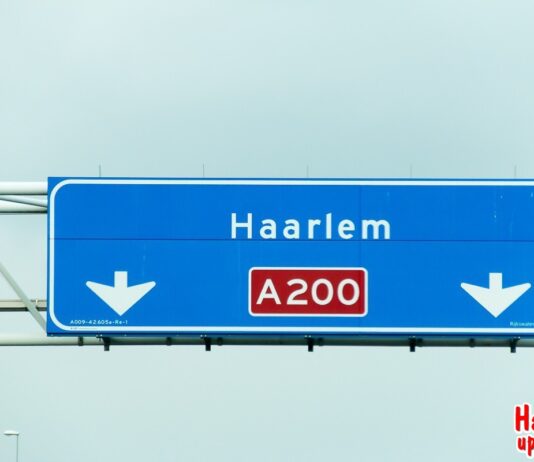 Eén keer per jaar een autovrije zondag stock verkeersbord Haarlem A200