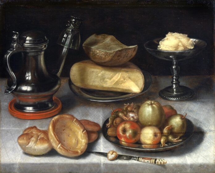 Floris van Dyck – Banket met kan, fruit en kaas, 1615/20 Szépmüveszéti Múzeum, Boedapest .