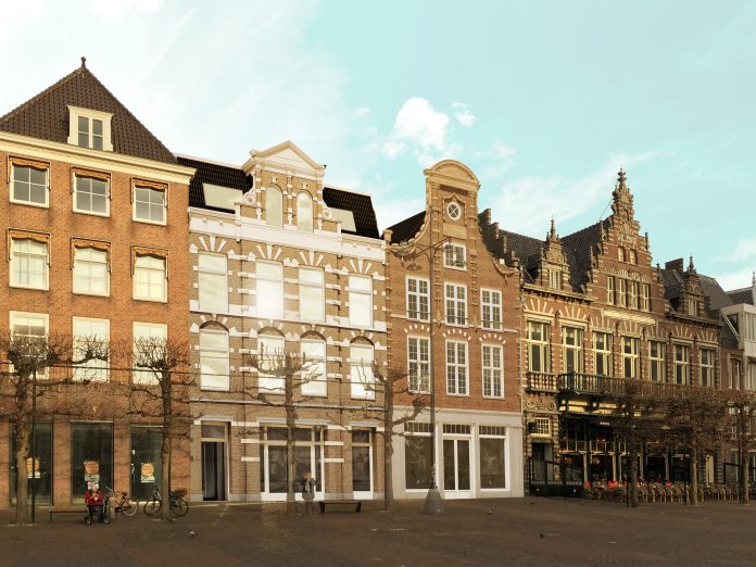 Rendering_GM9-11_20170926_WIT_RECHT De ruimtelijke strategie vormt de ‘beleidsparaplu’ waaraan verschillende omgevingsvergunningaanvragen getoetst kunnen worden. Nu al werpt dit zijn vruchten af. Op 26 september jongstleden ging de Adviescommissie Ruimtelijke Kwaliteit akkoord met de gevelontwerpen. Foto: Gemeente Haarlem.