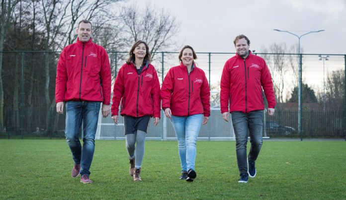 Team VaVo 2019 L Verenigingsadviseurs in Haarlem. Van links naar rechts: Jeroen Koomen, Jessica Frans, Daniëlle Krijger en Renger van Grinsven. Fotografie: Renata Jansen.