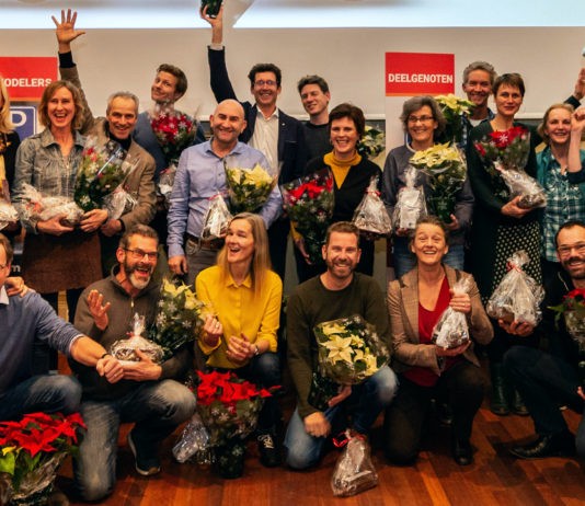 Geef energie van bewoners de ruimte, want zij maken het verschil Ingezonden foto: deelnemers aan het pilotproject tijdens de presentatie van de succesvolle pilotresultaten in december 2019.