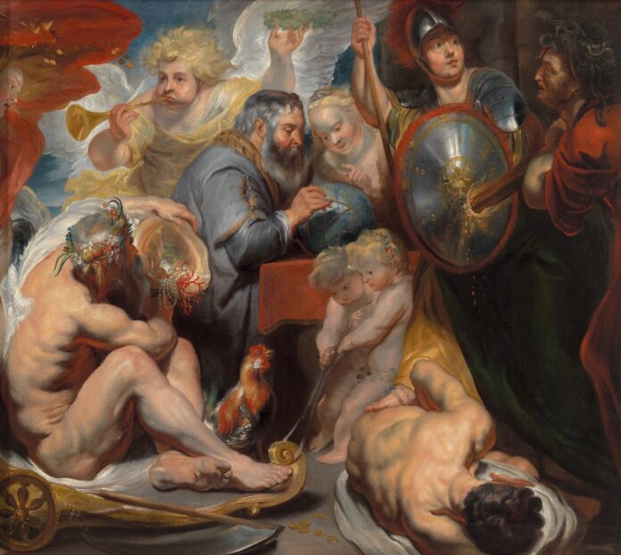 Jacob Jordaens Allegorie van de wetenschappen, ca. 1616 Olieverf op doek, 98 x 112 cm The Phoebus Foundation, Antwerpen