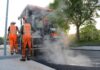Nieuw asfalt op Westelijke Randweg (N208) in Haarlem