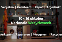 Cadeautje bij lokale milieustraat en veel kringloopwinkels in ruil voor elektronisch afval tijdens Nationale Wecycleweek