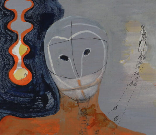 Expositie ‘Wat Bezielt Ons?’ in de Vishal Shapeshifting (MensUil) Stance Oonk.