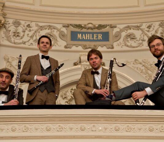 Nieuw Amsterdams Klarinet Kwartet speelt Mahler Nieuw Amsterdams Klarinet Kwartet. Fotografie: Feiko Koster.