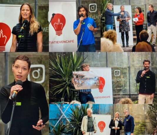Zeer divers pitch-programma tijdens het Haarlemse Initiatievencafé in de Schuur Deelnemers Initiatievencafé Kweekcafé 2022.