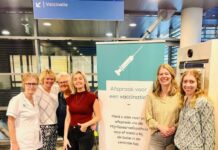 Nieuw vaccinatiepunt voor oncologiepatiënten Het vaccinatieteam van Oncologie en Apotheek Spaarne Gasthuis. Ingezonden foto Spaarne Gasthuis.