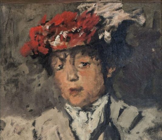 Frans Hals Museum presenteert eerste solotentoonstelling van Coba Ritsema (1876-1961) in Haarlem in 75 jaar Coba Ritsema, Portret van jonge vrouw met rode hoed, ca. 1900-1910, Teylers Museum.