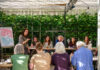 Partnerbijeenkomst vrijwilligersorganisaties zet Bloemendaal in Bloei Lindy Maris in gesprek met de aanwezigen. Fotografie: ©Ramon Philippo RAP Fotografie.