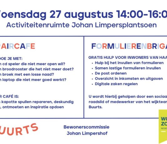 Repaircafé & Formulierenbrigade in het Johan Limpershof