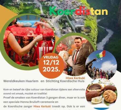 Wereldkeuken Haarlem en Koerdisch Huis organiseren Koerdische avond
