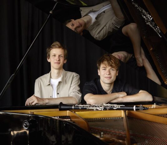 Concert klarinettist Jelmer de Moed en pianist Rik Kuppen Jelmer de Moed & Rik Kuppen. Fotografie: Dorien Franke.