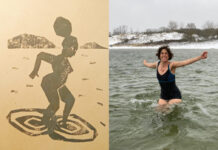 Galerie Kunst aan de Kolk in Spaarndam presenteert een bijzondere duo-expositie Zwemmers ABC-de B van bloot en Hesje Andersson in 't Wed.