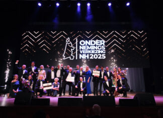 Dit zijn de finalisten voor de Ondernemingsverkiezing Noord-Holland 2026 Groepsfoto van alle winnaars van de Ondernemersverkiezing NH 2025.