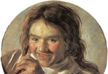 Frans Hals Museum presenteert eerste tentoonstelling waarin Frans Hals en Rembrandt van Rijn elkaar ontmoeten Frans Hals, Lachende jongeman met fluit, c. 1630, Staatliche Schlösser, Schwerin