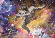 Hier zijn we, reizigers in dit heelal Beeld voorzijde Margreet Bouman.