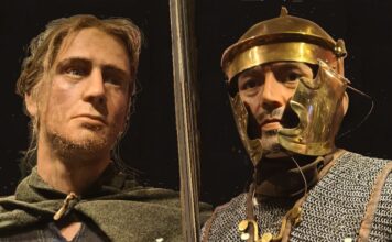 Lezing over Noord-Holland in de Romeinse tijd in het Archeologisch Museum Haarlem Afbeelding mensfiguren Romeinse tijd Huis van Hilde.