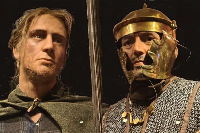 Afbeelding mensfiguren Romeinse tijd Huis van Hilde.