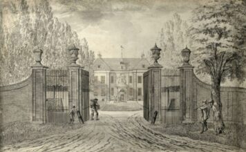 Nieuwe tentoonstelling Living Mesh – A World Beyond Linnaeus – Verwey Museum Haarlem Hendrik Tavenier, De Hartekamp te Heemstede, 1773, tekening op papier, collectie Noord-Hollands Archief