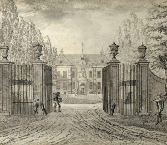 Nieuwe tentoonstelling Living Mesh – A World Beyond Linnaeus – Verwey Museum Haarlem Hendrik Tavenier, De Hartekamp te Heemstede, 1773, tekening op papier, collectie Noord-Hollands Archief