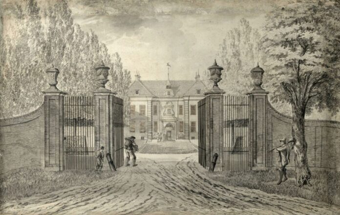 Hendrik Tavenier, De Hartekamp te Heemstede, 1773, tekening op papier, collectie Noord-Hollands Archief Hendrik Tavenier, De Hartekamp te Heemstede, 1773, tekening op papier, collectie Noord-Hollands Archief
