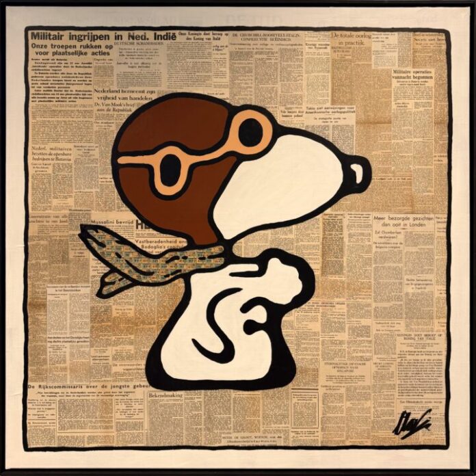 Olav van Lede - Never forget met voedselbonnen sjaal - 120x120cm - Galerie Chez Freddy. Olav van Lede - Never forget met voedselbonnen sjaal - 120x120cm - Galerie Chez Freddy.