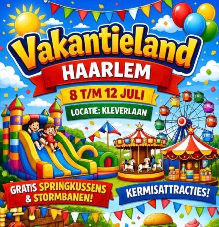 Vijf dagen feest aan de Kleverlaan: Vakantieland Haarlem brengt kermis, foodtrucks en Clown Milko