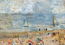 Van kindertekening tot kleurrijke topstukken: ontdek het veelzijdige leven van Kees Verwey Kees Verwey – Strand bij Zandvoort, 1938, olieverf op doek, Stichting Kees Verwey