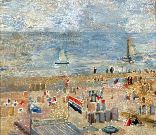 Van kindertekening tot kleurrijke topstukken: ontdek het veelzijdige leven van Kees Verwey Kees Verwey – Strand bij Zandvoort, 1938, olieverf op doek, Stichting Kees Verwey