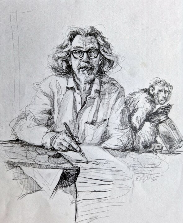 The monkey and the muse (Paul Rooyackers). The monkey and the muse (Paul Rooyackers).